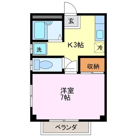 コーポユタカの物件間取画像